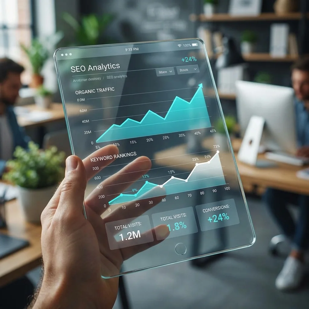 Gráfica de posicionamiento SEO y captación de leads