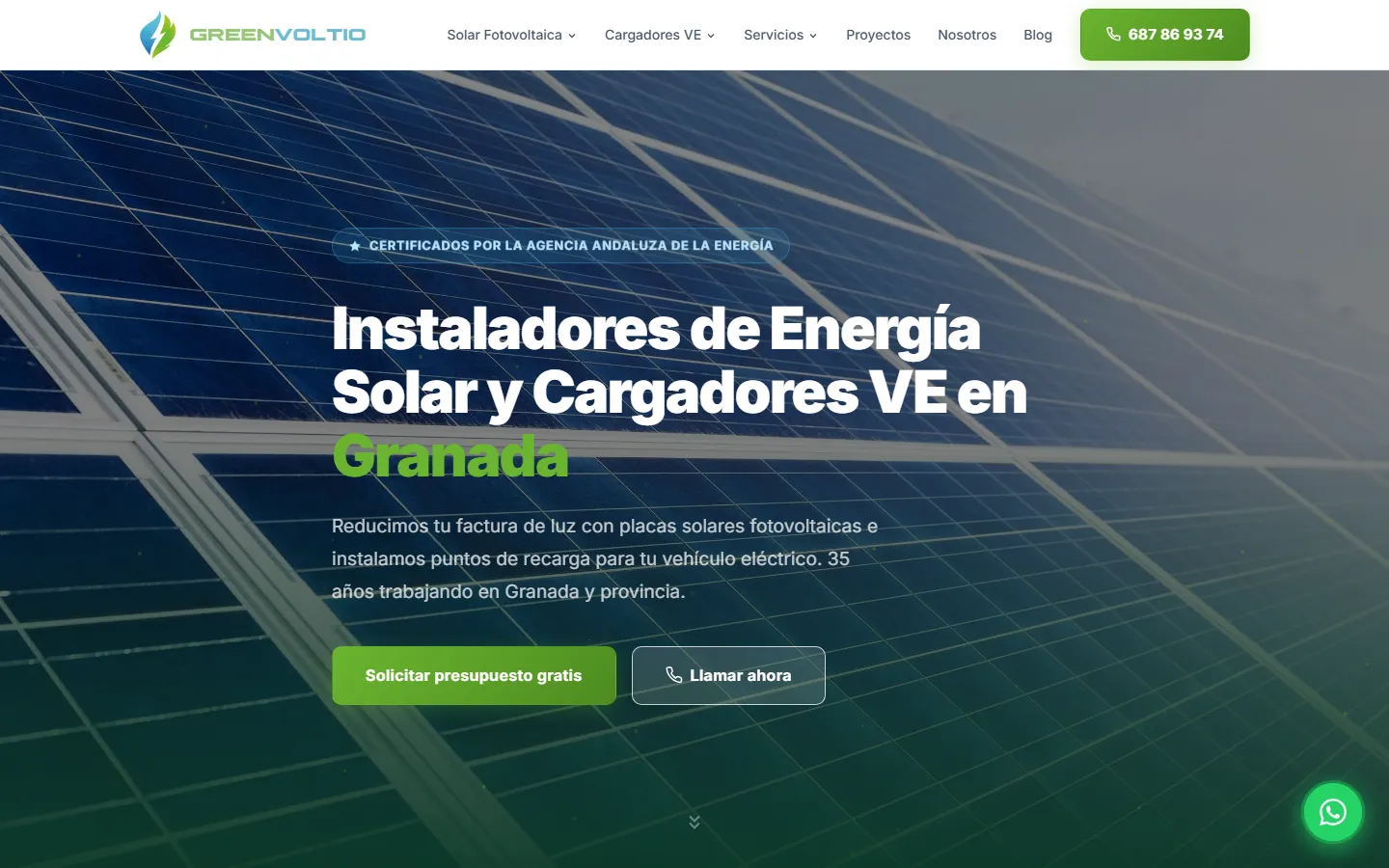 Web de Greenvoltio